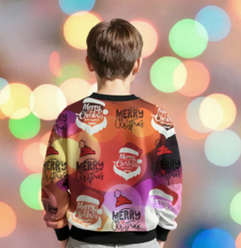 π Christmas AOP Kids Sweatshirt