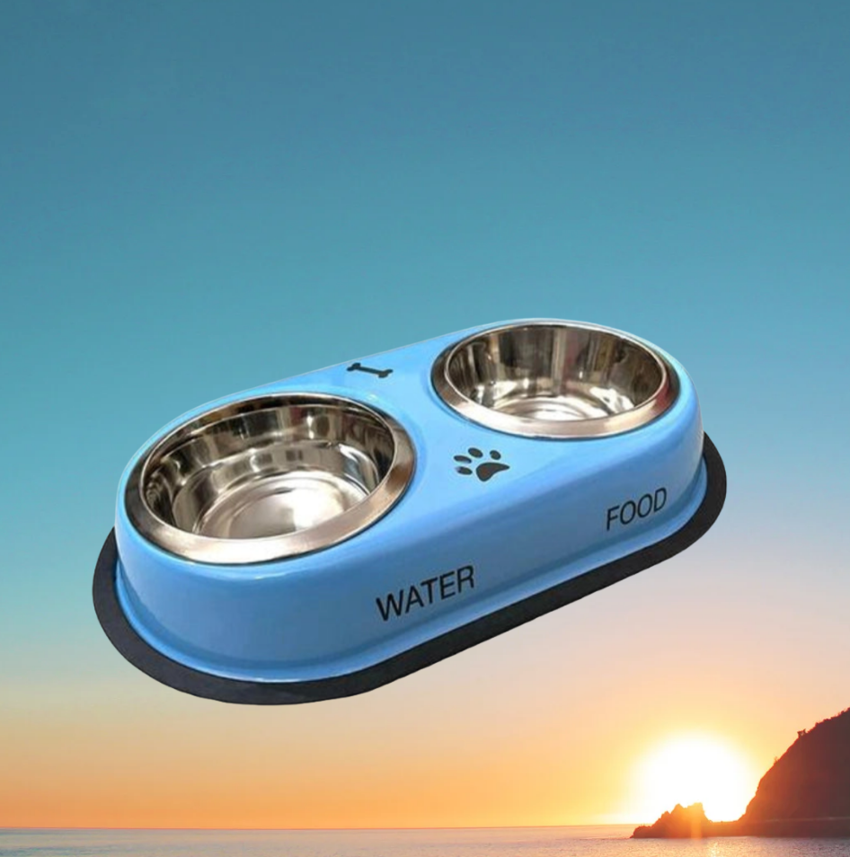 Stainless Steel Feeding Bowls for Pet (Multi color, M)