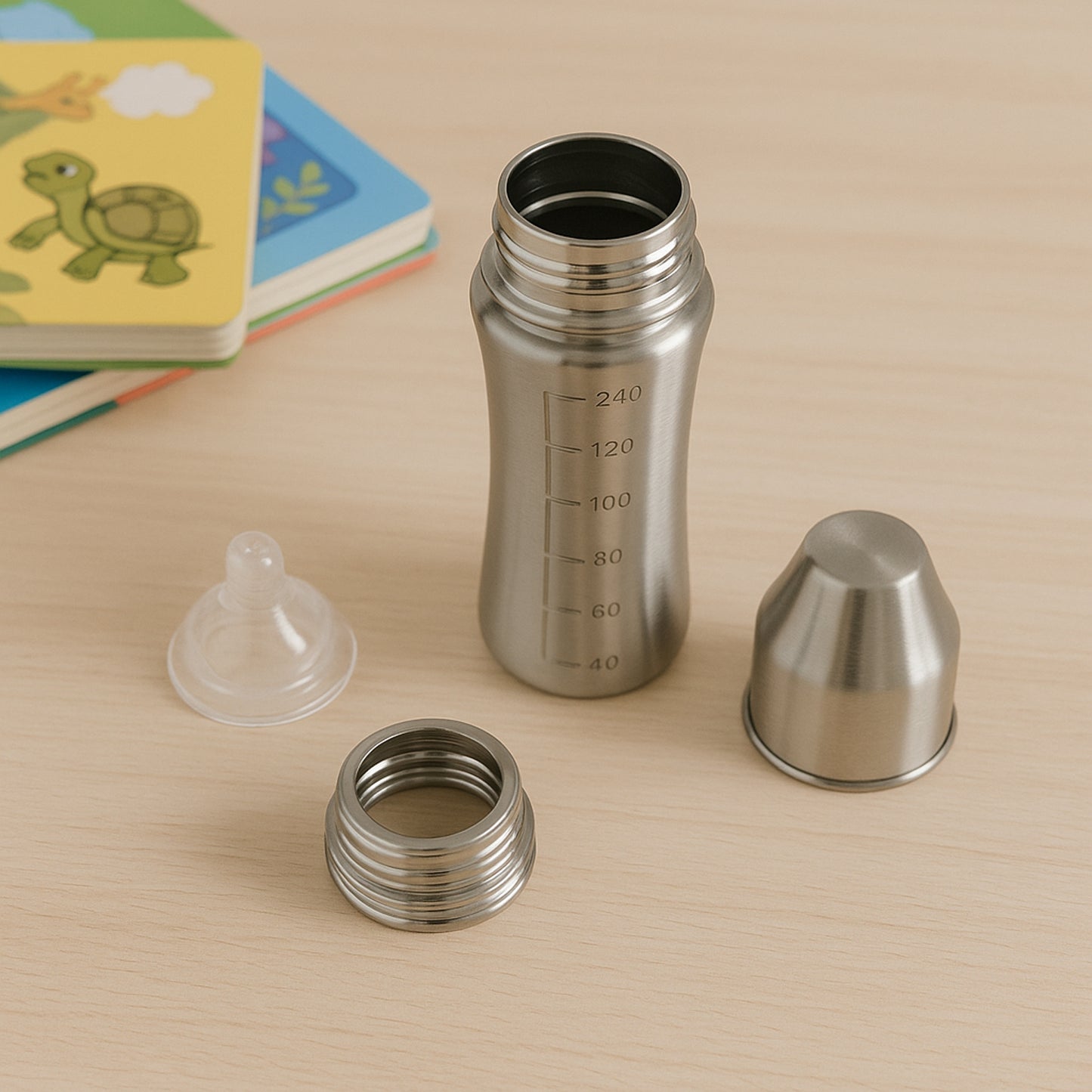 πΌ Ganesh Stainless Steel Baby Feeding Bottle β 250 ml
