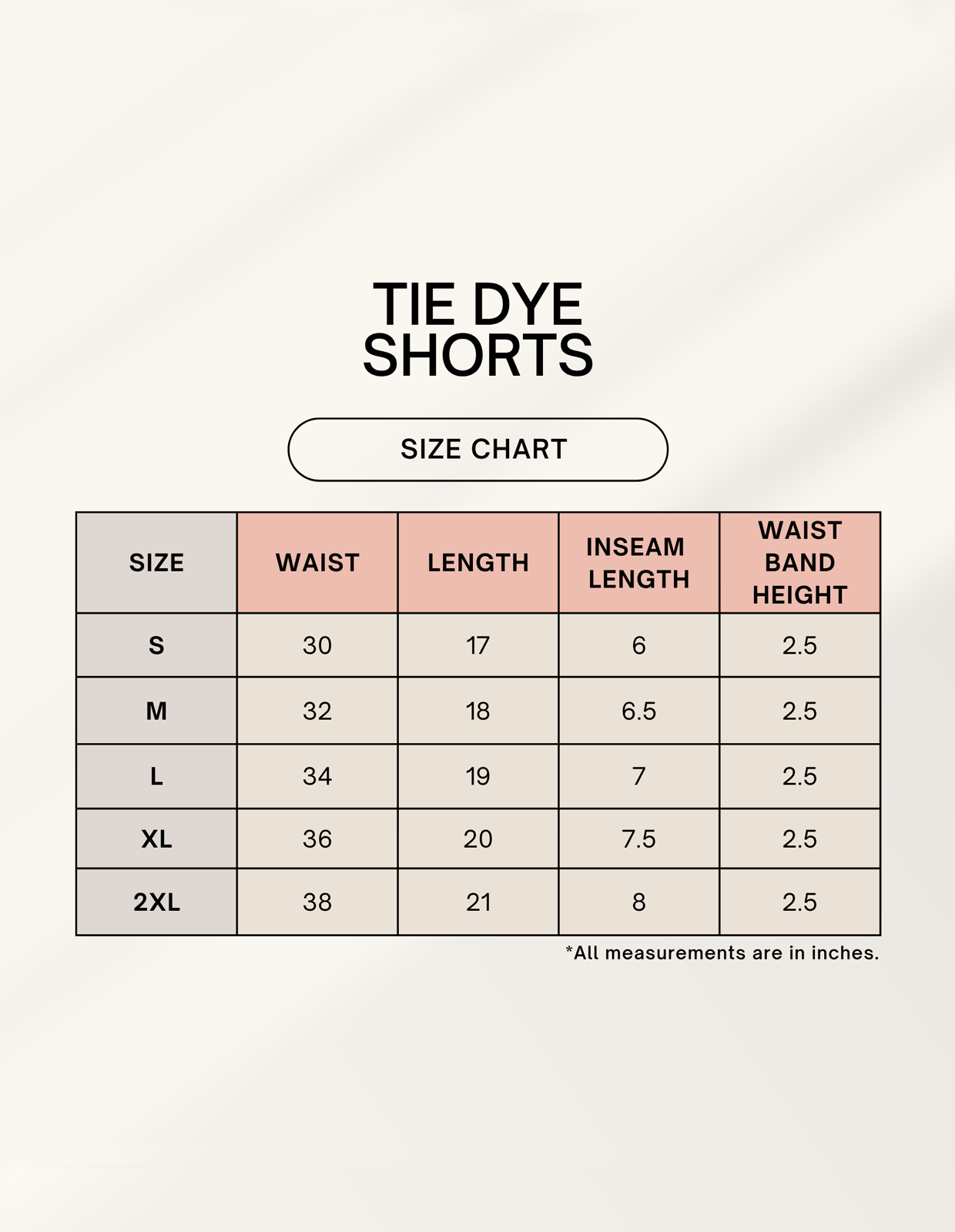 Color_Size Chart