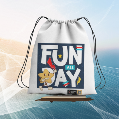 🛍️ Fun All Day AOP Drawstring Bag