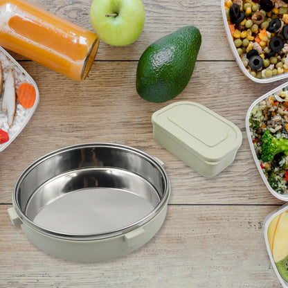 Smile Life Stainless Steel Round Lunch Box