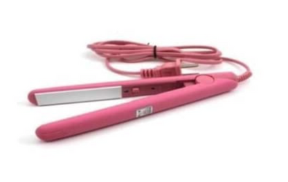 🌸 Mini Pink Hair Straightener – Ceramic Flat Iron (200W)