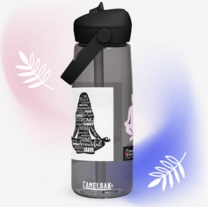 Flip Straw Water Bottle – YOGA Edition