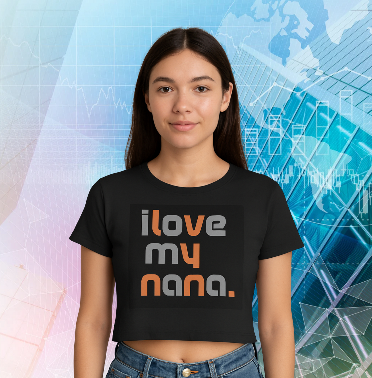 ❤️ I LOVE NANA – Women’s Crop Top