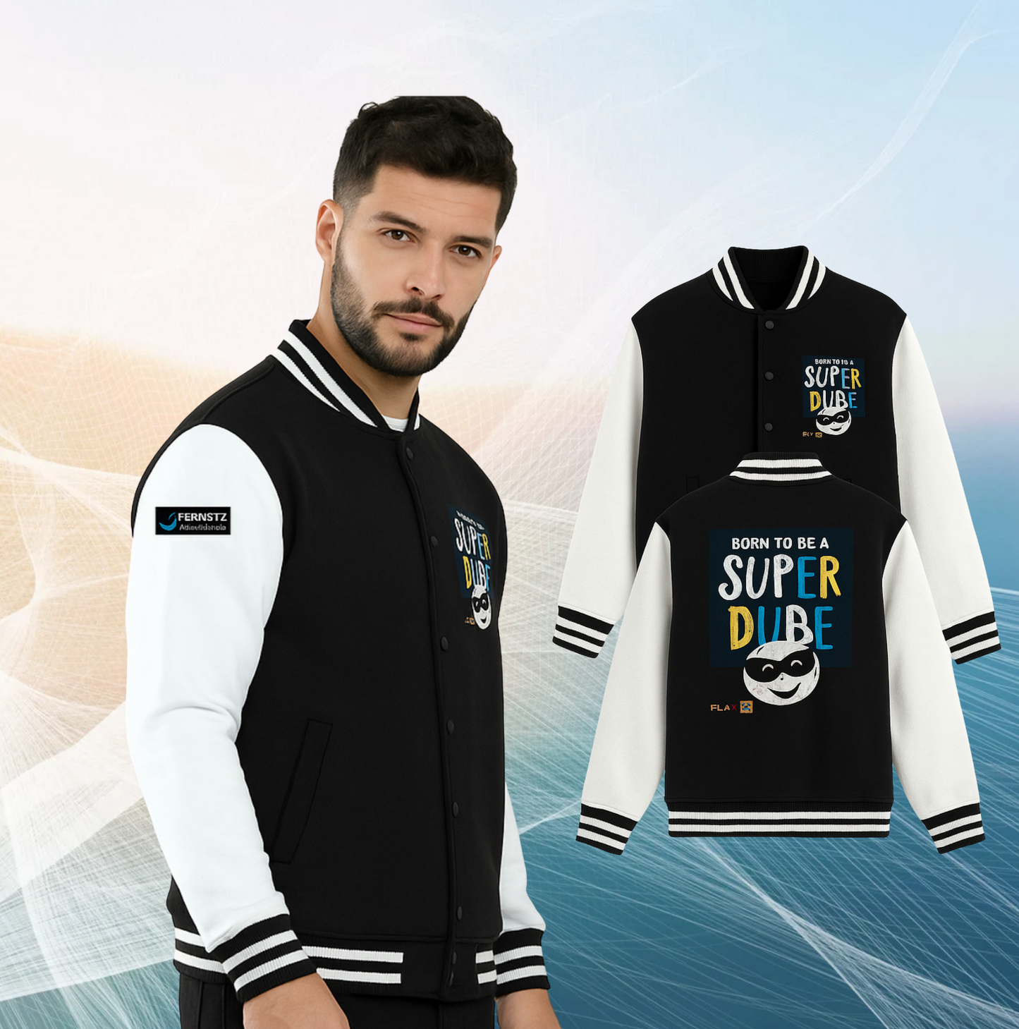 🧥 Born to be Super Dude Varsity Jacket