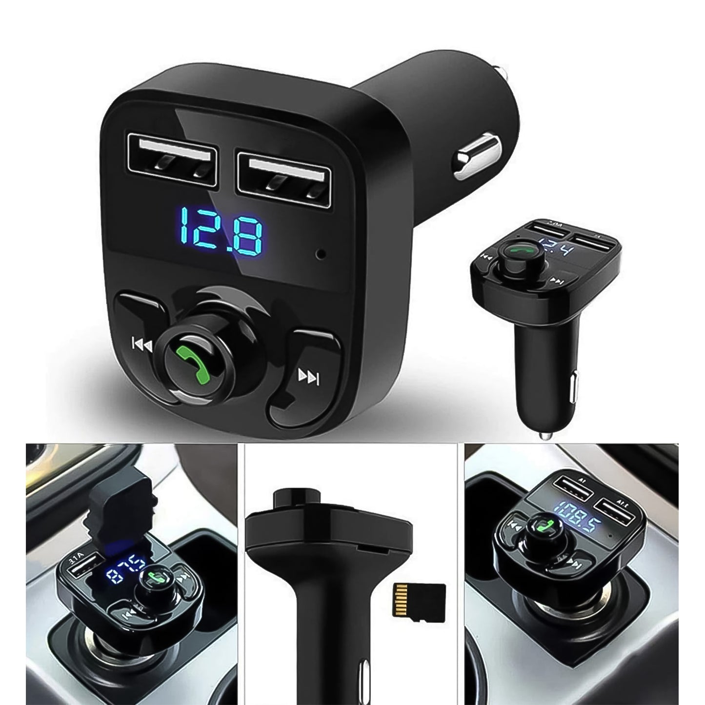 Bluetooth Fm Transmitter Kit For Hands-free Call Receiver